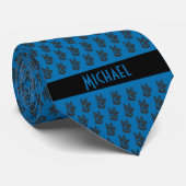 franse blauwe duitse herder stropdas (Opgerold)