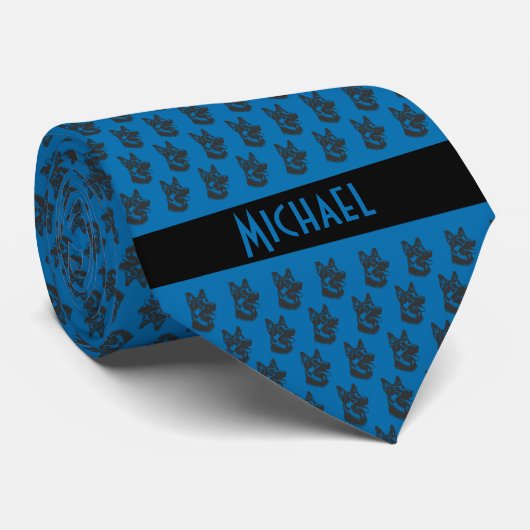 franse blauwe duitse herder stropdas (Opgerold)