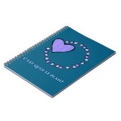 Franse Blauwe en Lavendel Journaling Notitieboek (Linkerzijde)