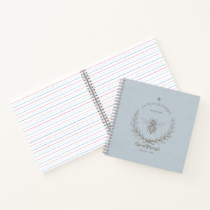 Franse Blauwe Honingbij Vintage Frans Landelijk Notitieboek