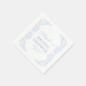 Franse Blauwe Hortensia Bruiloftsshower Servet (Hoek)