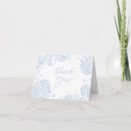 Franse Blauwe Hortensia Dankkaart Bedankkaart