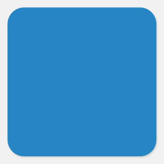 Franse blauwe kleur coördinerend vierkante sticker (Voorkant)
