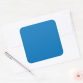 Franse blauwe kleur coördinerend vierkante sticker (Envelop)