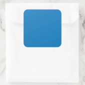 Franse blauwe kleur coördinerend vierkante sticker (Tas)