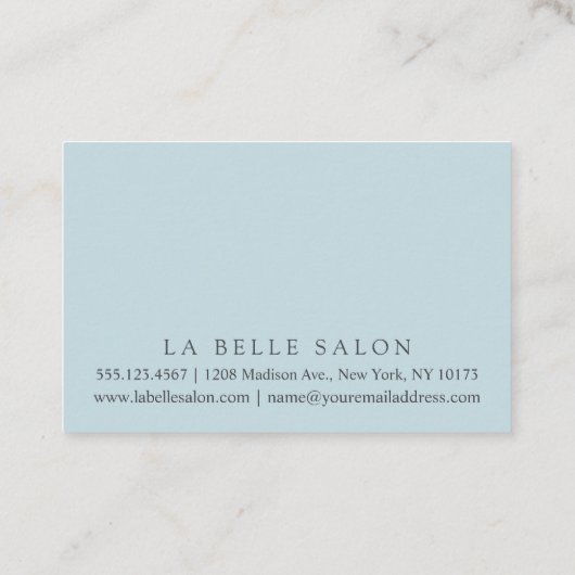 Franse blauwe luifel strepen en Monogram loyalitei Klantenkaartje (Achterkant)