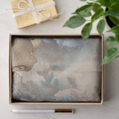 Franse Blauwe Poppies Roze Pioenen Decoupage Tissuepapier (Geschenk)