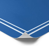 Franse Blauwe Schelp Bruiloft Welkom Bord Poster (Hoek)