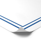 Franse Blauwe Schelp Kust Bruiloft Welkom Bord Poster (Hoek)