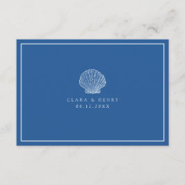 Franse Blauwe Schelp Online RSVP Bijlagekaart Informatiekaartje