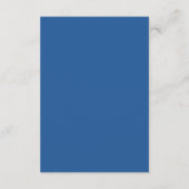 Franse Blauwe Schelp Trouw Details Kaart (Achterkant)