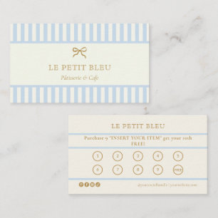 Franse Blauwe Strepen Bakkerij Zakelijke Loyalty P Visitekaartje