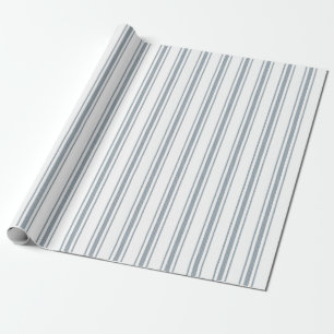Franse Blauwe Ticking Streep Cadeaupapier