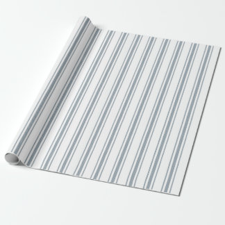Franse Blauwe Ticking Streep Cadeaupapier