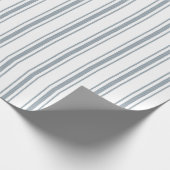 Franse Blauwe Ticking Streep Cadeaupapier (Hoek)