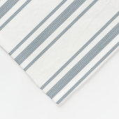 Franse Blauwe Ticking Streep Fleece Deken (Hoek)