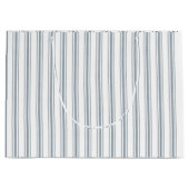 Franse Blauwe Ticking Streep Groot Cadeauzakje (Voorkant)