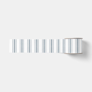 Franse Blauwe Ticking Streep Grosgrain Lint