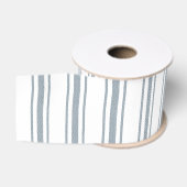 Franse Blauwe Ticking Streep Grosgrain Lint (Spoel)