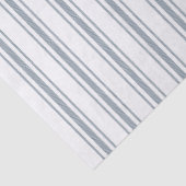 Franse Blauwe Ticking Streep Tissuepapier (Detail)