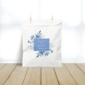 Franse Blauwe Toile Bloemen Huwelijk Bedankzakje