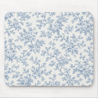 Franse Blauwe Toile Bloemige Muismat