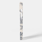 -Franse Blauwe Toile Fleurie Case-Mate iPhone Case (Achterkant / Links)