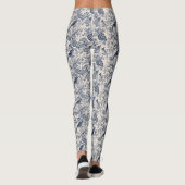 -Franse Blauwe Toile Fleurie Leggings (Achterkant)