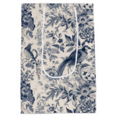 -Franse Blauwe Toile Fleurie Medium Cadeauzakje (Achterkant)