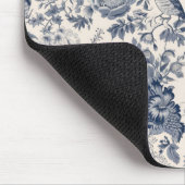 -Franse Blauwe Toile Fleurie Muismat (Hoek)