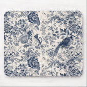 -Franse Blauwe Toile Fleurie Muismat (Voorkant)