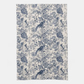 -Franse Blauwe Toile Fleurie Theedoek (Verticaal)
