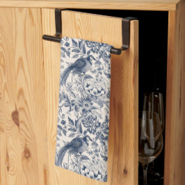 -Franse Blauwe Toile Fleurie Theedoek