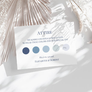 Franse Blauwe Trouwkleding Gastenkleding Code Kaar Bedankkaart
