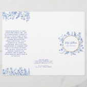 Franse blauwe wilde bloemen brochure (Voorkant)