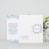 Franse blauwe wilde bloemen brochure (Staand voorkant)