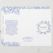 Franse blauwe wilde bloemen brochure (Voorkant / Achterkant)