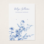 Franse blauwe wilde bloemen dragen display kaart (Voorkant)