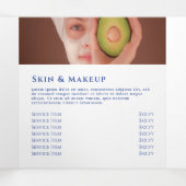 Franse blauwe wilde bloemen drievoudige brochure drieluik kaart (Binnenkant midden)