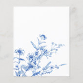 Franse blauwe wilde bloemen flyer (Achterkant)