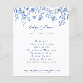 Franse blauwe wilde bloemen flyer