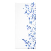 Franse blauwe wilde bloemen prijslijst rack kaart (Achterkant)