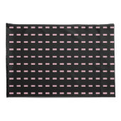 Franse bleke roze en zwarte streepjes omkeerbaar kussensloop (Achterkant-Rechts)