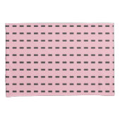 Franse bleke roze en zwarte streepjes omkeerbaar kussensloop (Voorkant-Rechts)