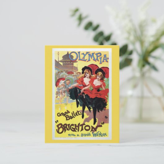  Franse blikblik (cancan) dans Briefkaart (Staand voorkant)