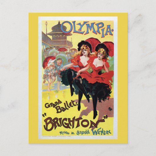 Franse blikblik (cancan) dans Briefkaart (Voorkant)