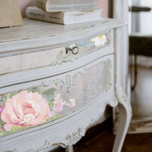 Franse Bloedmarkt elegante  roze kunst Tissuepapier