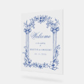 Franse  Bloemen Huwelijk Welkomstbord Acryl Bord (Hoek)