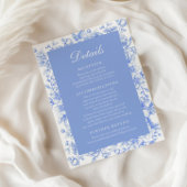Franse Bloemen Iets Blauw Trouwinformatie Kaart