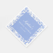 Franse Bloemen Iets Blauw Vrijgezellenfeest Servet (Hoek)